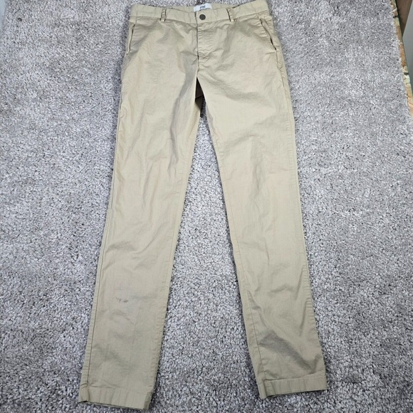 Spoke Pants Mens 33 (Fits 32x33) Beige Sharps Build A Chino Trousers Flaw - Picture 1 of 13